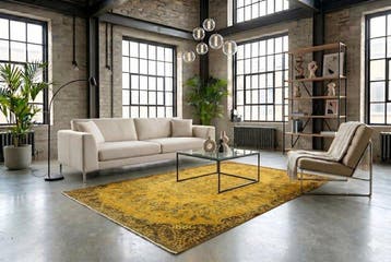 Geel vintage - Vloerkleed - 275 cm - 170 cm - met, Nieuw
