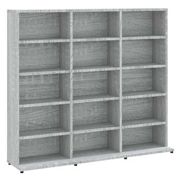 vidaXL Cd-kast 100x23x89,5 cm bewerkt hout grijs sonoma, Huis en Inrichting, Woonaccessoires | Cd- en Dvd-rekken, Verzenden, Nieuw