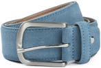 Suitable Riem Suède Leer Blauw maat 105 Heren, Kleding | Heren, Riemen en Ceintuurs, Verzenden, Echt leder, Nieuw, Suitable