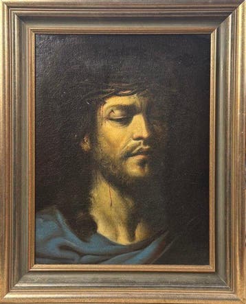 Carlo Dolci (1616-1686), Navolger van - Cristo con corona di