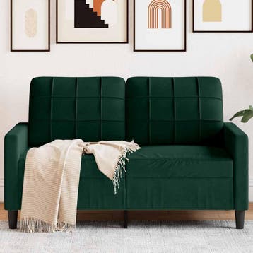 vidaXL Tweezitsbank / zetel 120 cm fluweel donkergroen, Verzenden