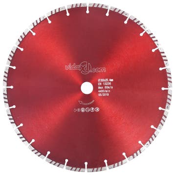 vidaXL Diamantzaagblad met turbo 350 mm staal, Verzenden, Nieuw