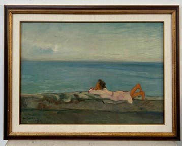 Aldo Carpi (1886-1973) - La ragazza al mare