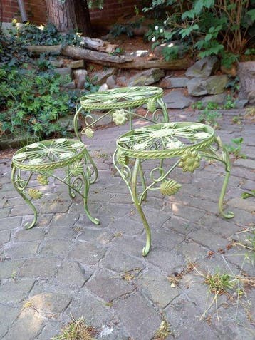 Plantentafel (3) - IJzer - Set van 3 planten tafels
