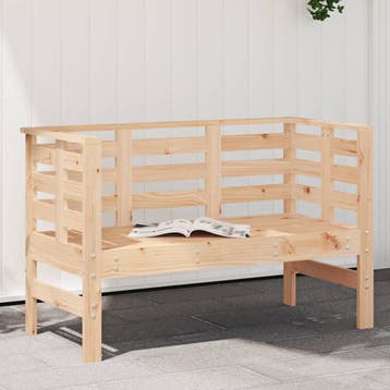 vidaXL Tuinbankje 111,5x53x71 cm massief grenenhout, Tuin en Terras, Verzenden, Nieuw