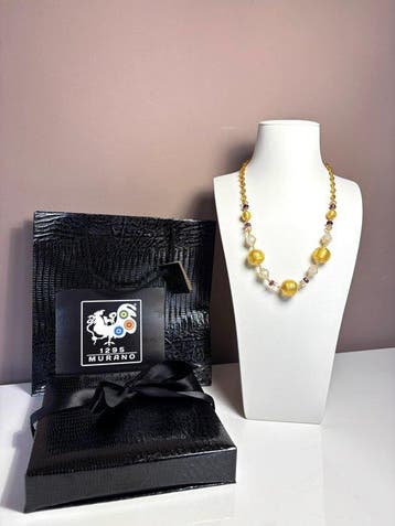 ketting - Halsketting - Goud 24 kt collier Murano