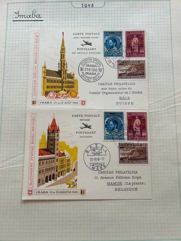 Belgique 1947/1948 - Collection de timbres-poste aériens, Gestempeld