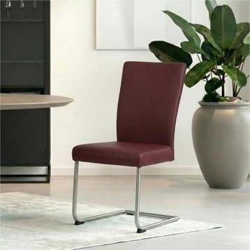 Set van 10 Leren eetkamerstoelen Dry - Toledo Bordeaux, Huis en Inrichting, Ophalen of Verzenden, Nieuw, Leer