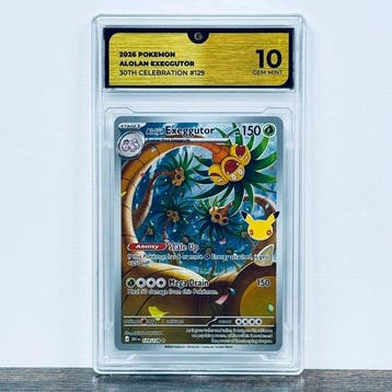 Pokémon Graded card - Alolan Exeggutor 129 - 30th
