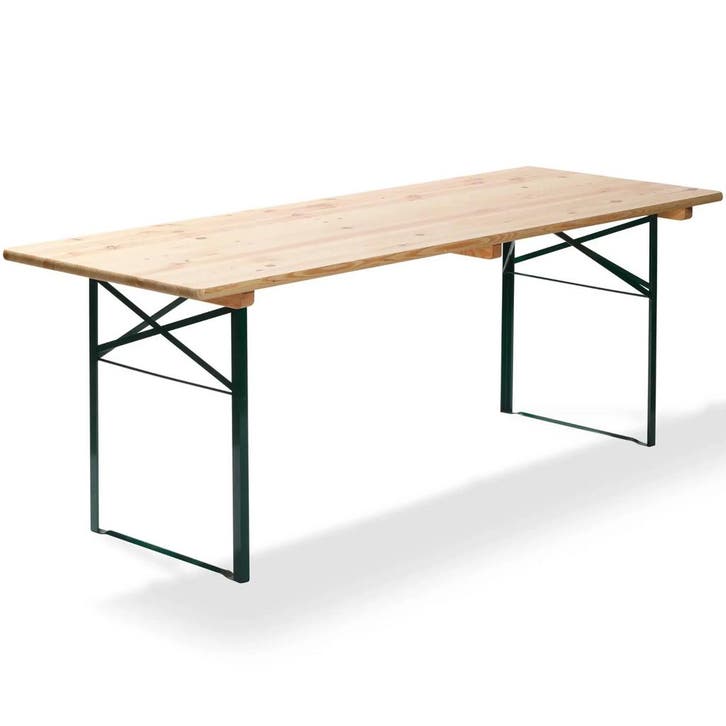Biertafel | Hout/Staal | Sparren-Grenenhout Blad | Groen, Zakelijke goederen, Horeca | Keukenapparatuur, Nieuw in verpakking, Verzenden