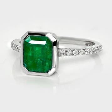 Zonder minimumprijs - Ring - 14 karaat Witgoud, IGI 2.63 ct, Handtassen en Accessoires, Ringen, Nieuw
