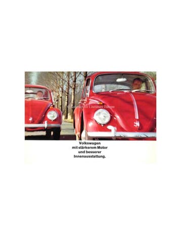 1965 VOLKSWAGEN KEVER BROCHURE DUITS, Ophalen of Verzenden