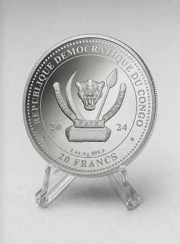 Congo. 20 Francs 2024 – Peregrine Falcon (Wanderfalke) – 1