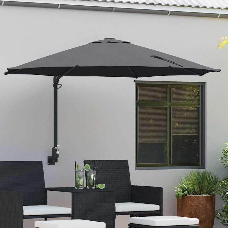 vidaXL Tuinparasol Antraciet 248 x 248 x 148 cm Polyester en, Jardin & Terrasse, Parasols, Envoi