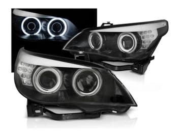 Xenon koplampen CCFL Angel Eyes geschikt voor BMW E60/E61, Verzenden
