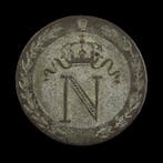 France. Silver 10 Centimes Coin - Napoleon I (VF) 1808 (Sans