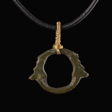 Keltisch Brons Druïde mythische Ouroboros-amulet hanger