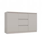 Dressoir - 120 cm 3 lades  creme creme (Dressoirs), Verzenden, Nieuw, Overige houtsoorten, Met lade(s)