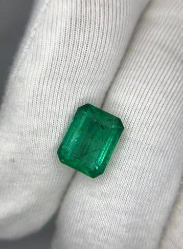 1 pcs Groen Smaragd - 7.09 ct - International Gemological
