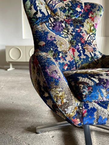 Ewald Schilling - Fauteuil - Tissu jacquard, acier - chaise