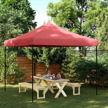 vidaXL Partytent 292 x 292 x 315 cm Bordeauxrood Oxford Stof, Verzenden, Nieuw