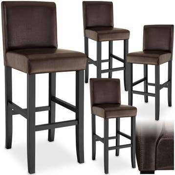 Barkruk van kunstleer - bruin, Set van 4, Huis en Inrichting, Barkrukken, Verzenden, Nieuw