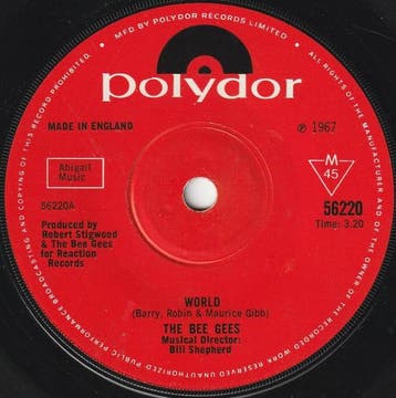 Bee Gees - World, Verzenden