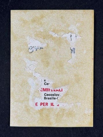 1970 Panini Mexico 70 World Cup, - Poster: Swedish 1958 - 1