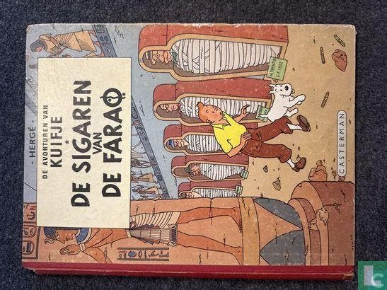 Kuifje - De sigaren van de farao - 1955, Livres, BD, Envoi
