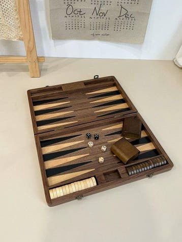 Bordspel - Backgammon - Hout, Antiek en Kunst