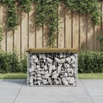 vidaXL Tuinbank schanskorfontwerp 63x44x42 cm geïmpregneerd, Verzenden, Nieuw