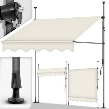 Klemluifel - Balkon luifel - Verticale luifel - 400 cm - Bei, Verzenden, Nieuw