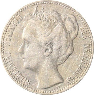Nederland. Wilhelmina. 1 Gulden 1907 (Zonder minimumprijs)