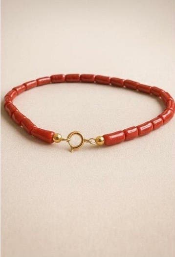 Koraal - 18 karaat - Geel goud - Armband