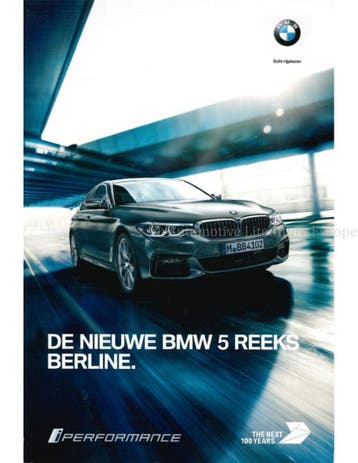 2016 BMW 5 SERIE SEDAN BROCHURE NEDERLANDS