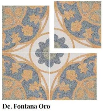 Fontana Oro 22.3x22.3 Decor / Design Tegel ( Keramisch ) /, Ophalen of Verzenden