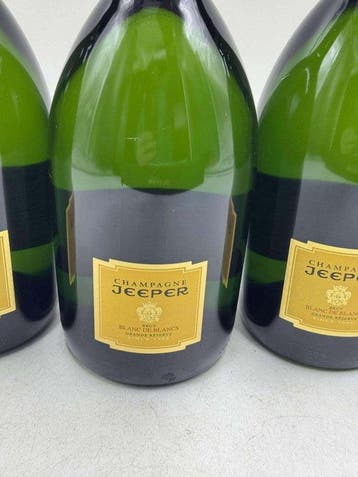 Jeeper, Brut - Champagne Blanc de Blancs - 3 Fles (0,75, Nieuw
