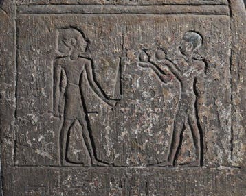 Oude Egypte, Ptolemeïsch Kalksteen Stele - Gepubliceerd in