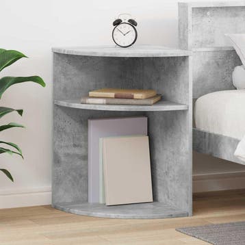 vidaXL Bijzettafel Beton Grijs 39,7 x 39,7 x 60 cm Bewerkt, Verzenden, Nieuw