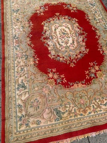 China Aubusson - nettoyé - fait à la main et noué - laine -