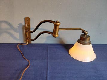 GK - Wandlamp - Messing - zwenkarm-wandlamp