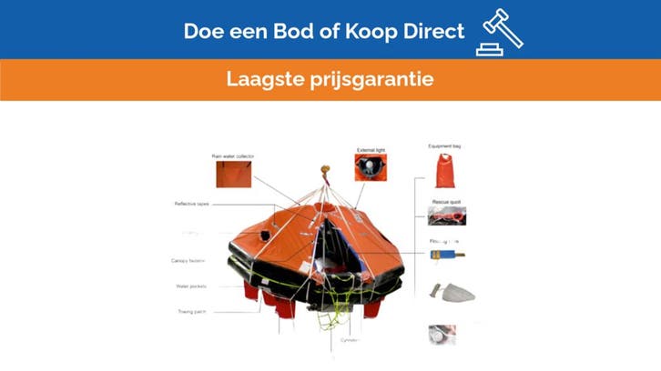 Bieden: Zodiac XTREM 10 person SOLAS certified inflatable l, Sports nautiques & Bateaux, Accessoires navigation, Enlèvement ou Envoi