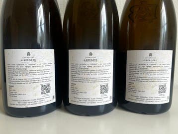 A. Bergère, Origine - Champagne Brut - 3 Bouteilles (0,75 L), Verzamelen, Wijnen, Nieuw