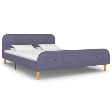 vidaXL Bedframe zonder matras 135x190 cm lichtgrijs, Verzenden