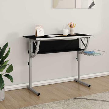 vidaXL Tekentafel 110x53x(58-87) cm bewerkt hout en staal, Verzenden, Nieuw