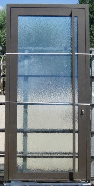 aluminium pivot deur , voordeur , deur 119 x 250 brons, Ophalen of Verzenden, Buitendeur
