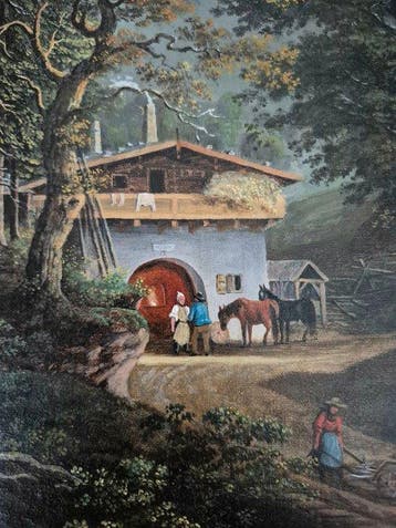 German School (XIX) - Mühle am Gebirgsbach vor dem