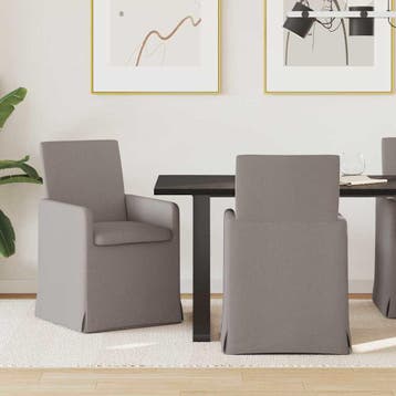 vidaXL Eetstoelen 2 st Stof Taupe 57 x 68 x 94 cm, Verzenden