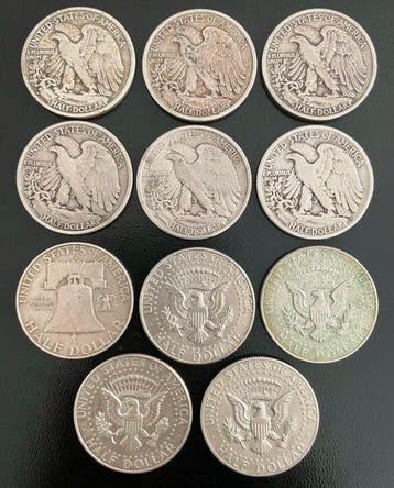 Verenigde Staten. Half Dollar 1934/1969 (11 silver coins)