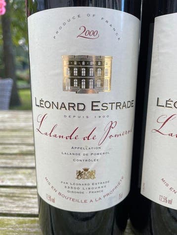 2000 Léonard Estrade - Lalande-de-Pomerol - 5 Bouteilles, Nieuw